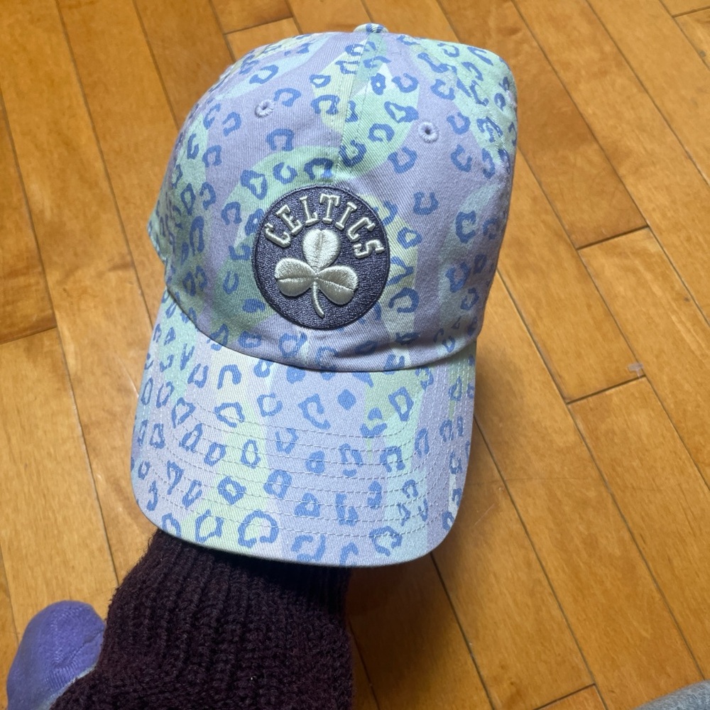 Celtics Pastel Leopard Baseball Cap